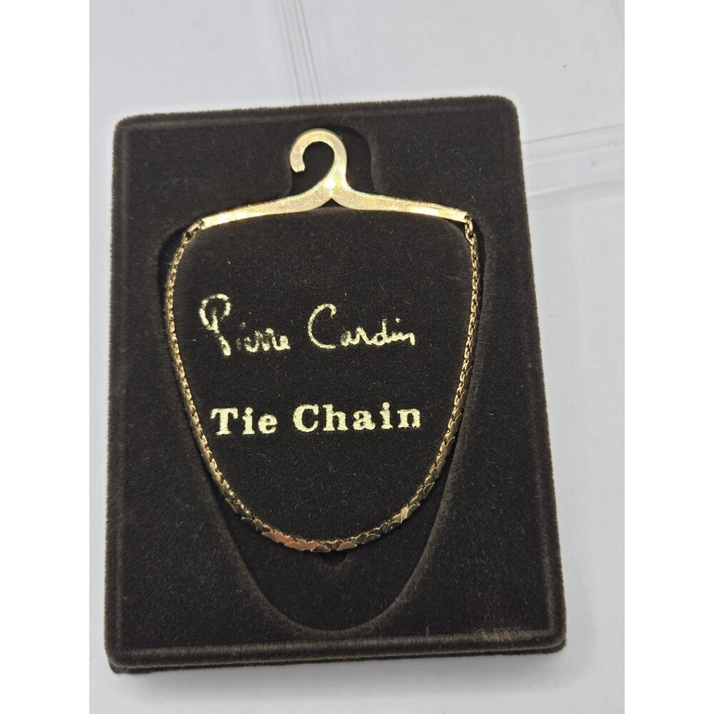 Vintage Pierre Cardin Gold Tone Tie Chain Excellent Condition